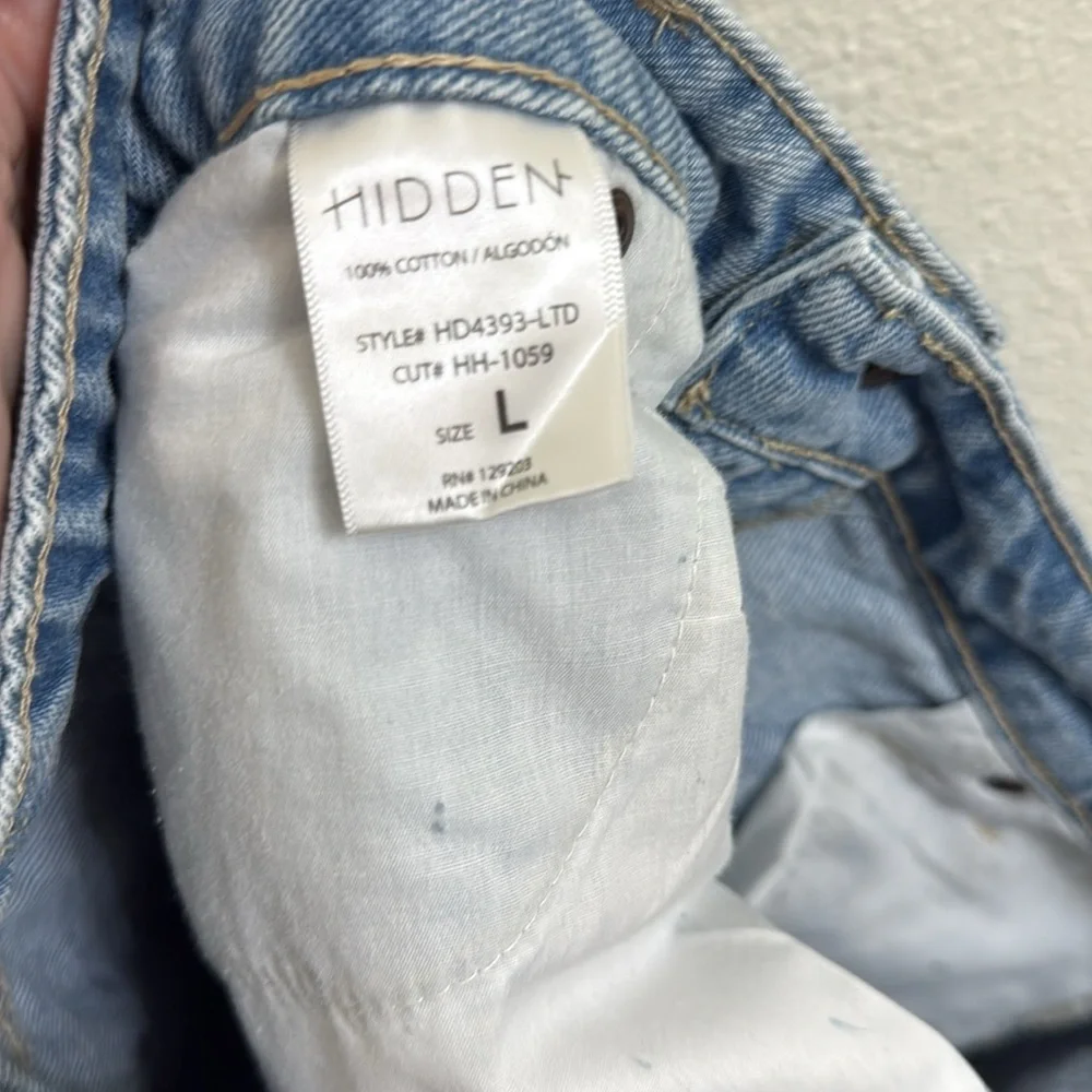 Hidden Distressed Jean Shorts - Picture 8 of 8
